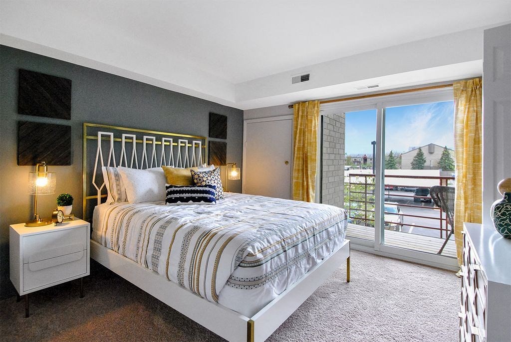 Spacious Bedroom at Emerson Apartments in Ann Arbor, MI